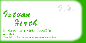 istvan hirth business card